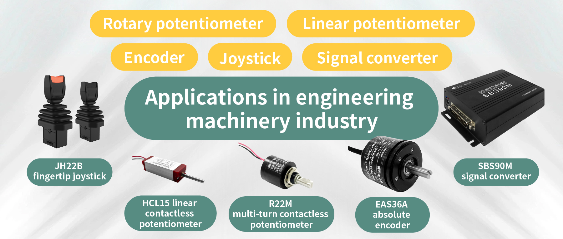 Selection Guide for Core Components of Engineering Machinery: From Potentiometers, Encoders, Joysticks to Signal Converters All Covered!